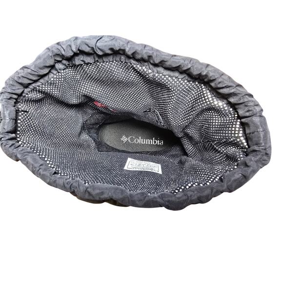 Columbia Suede Moccasin Boots Thermal Reflective Omni Heat Black Waterproof Sz 8 - Picture 9 of 9